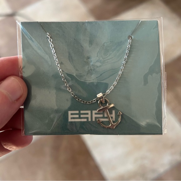 NIB Effy silverplate Anchor Necklace - Picture 1 of 2